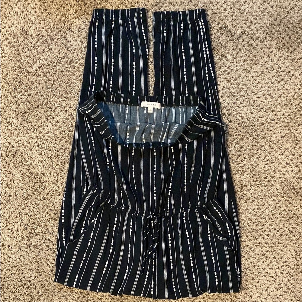 Striped Black and White Romper